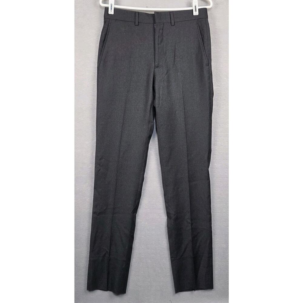 Polo Ralph Lauren Pants Mens 28x33 Wool Flat Front Slim Leg Gray